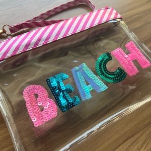 Sequin Clear Pouch | Beach